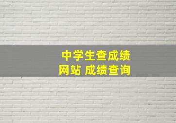 中学生查成绩网站 成绩查询